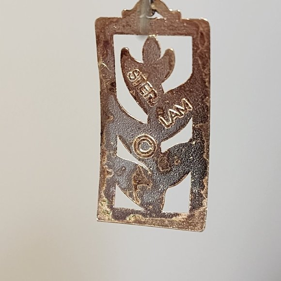 Leighton Lam Design "Heliconia" Sterling Silver Earrings from Hawaii - Picture 5 of 5